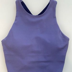 Athleta Long Line Sports Bra, navy blue, Size Small